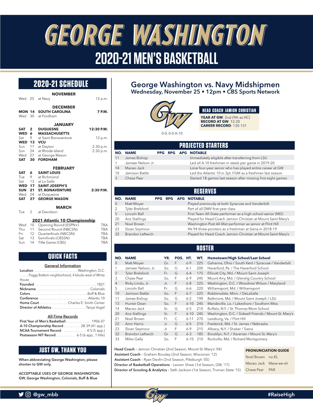 2020-21 Men's Basketball