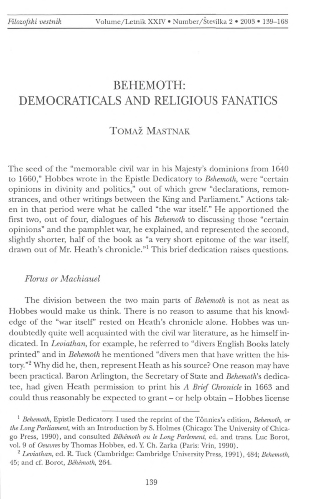 Democraticals and Religious Fanatics