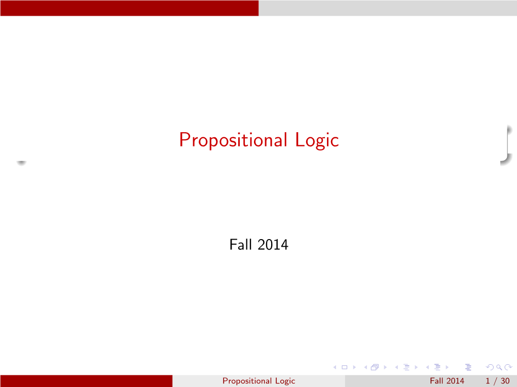 Propositional Logic