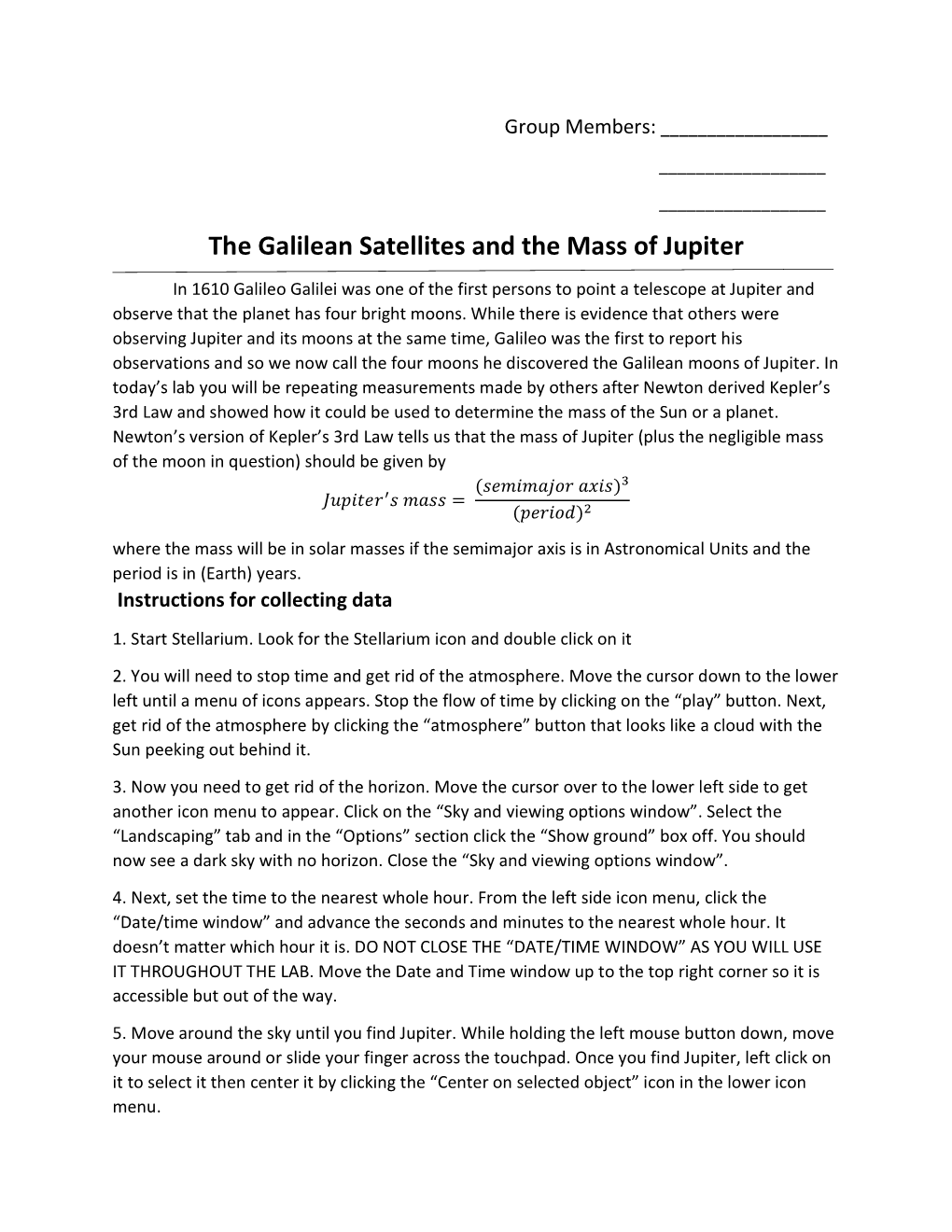 The Galilean Satellites and the Mass of Jupiter