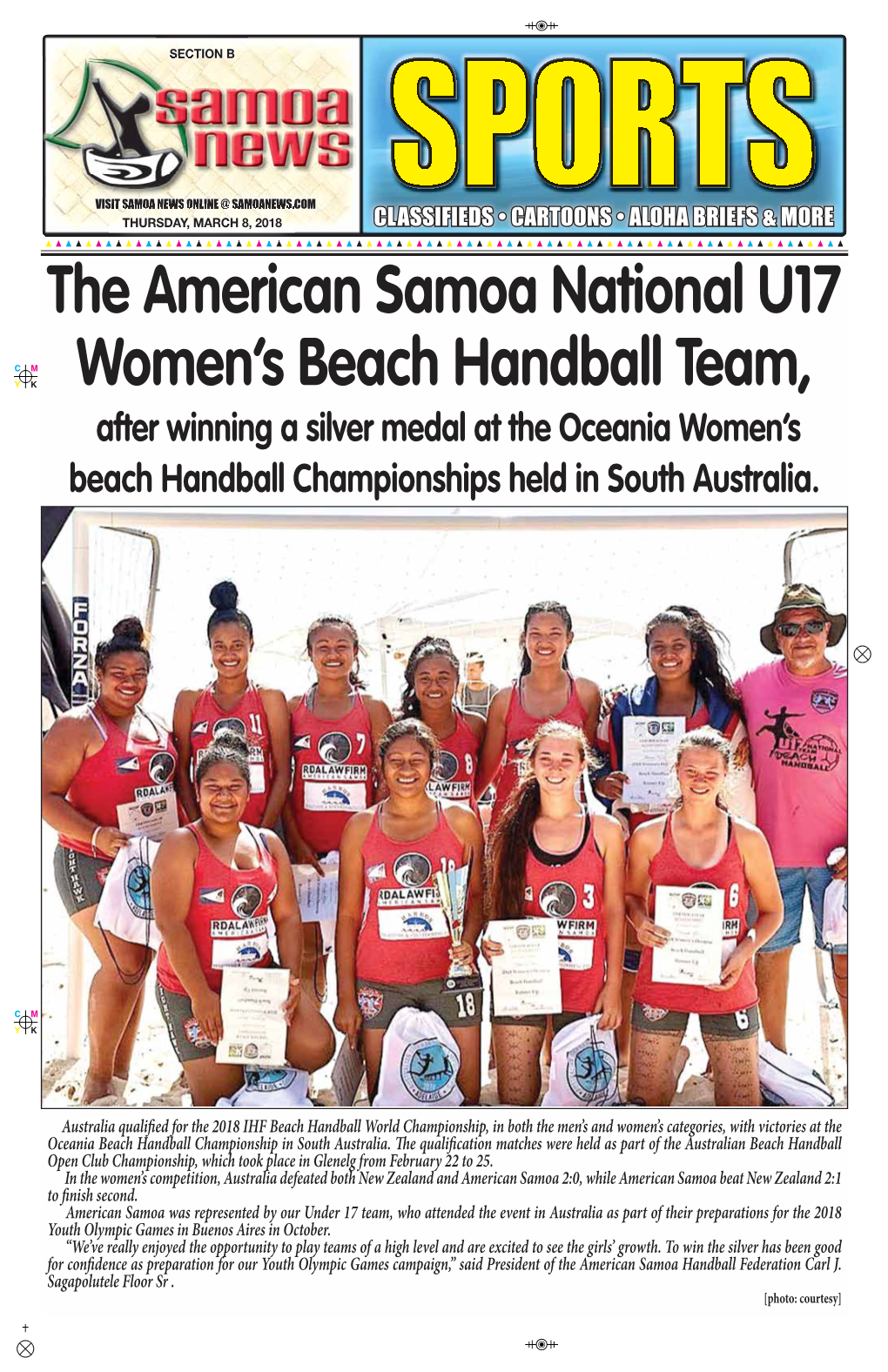 The American Samoa National U17 Women's Beach Handball Team