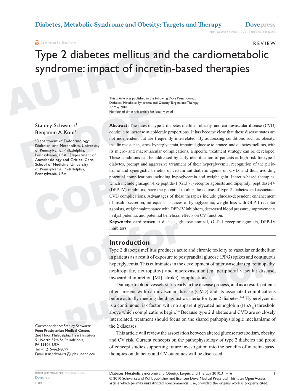 Type 2 Diabetes Mellitus and the Cardiometabolic Syndrome: Impact of Incretin-Based Therapies