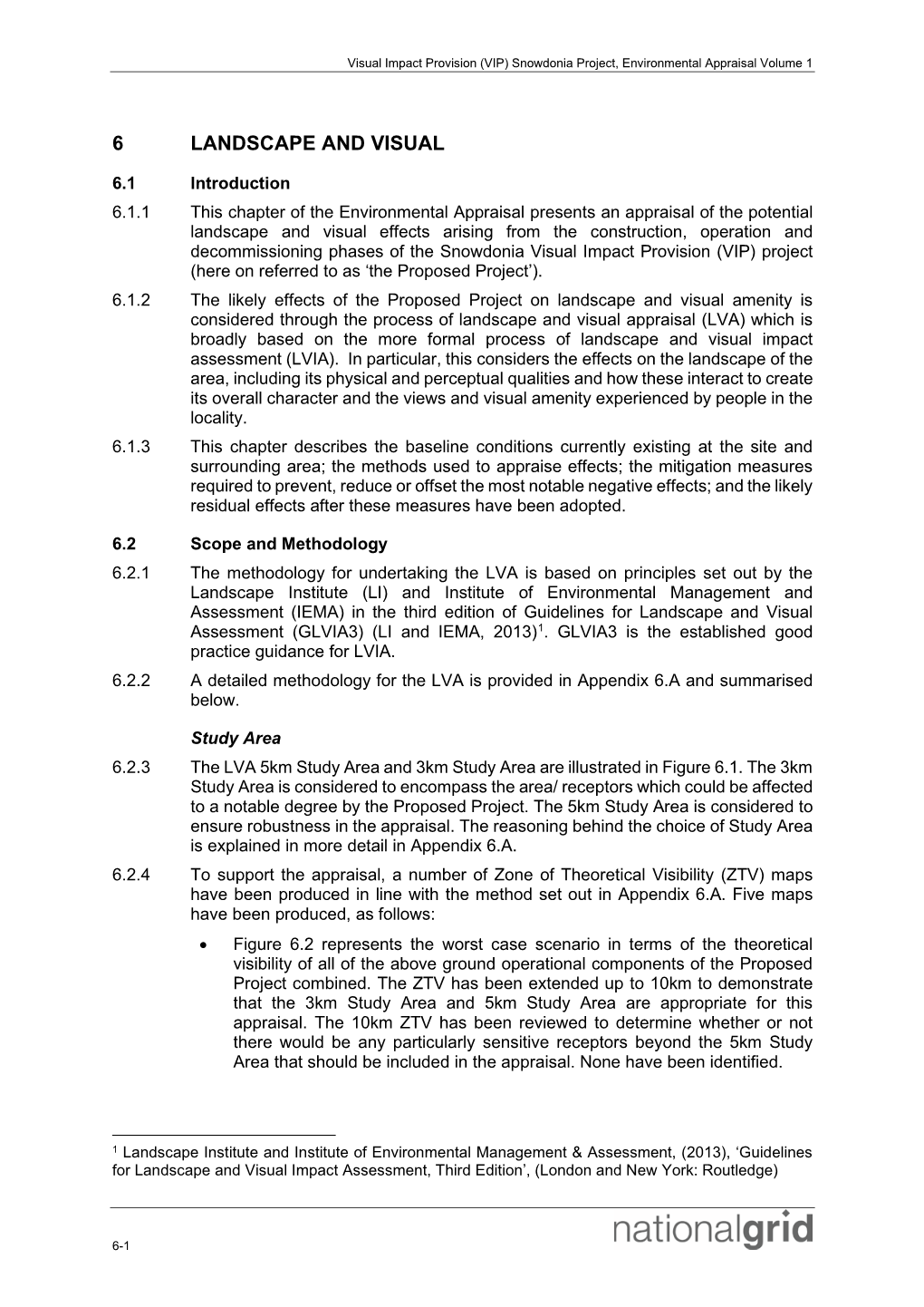 Chapter 6 Landscape & Visual Appraisal