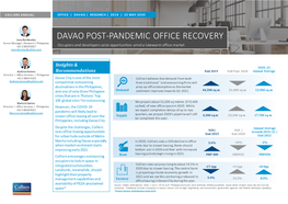 Davao Post-Pandemic Office Recovery