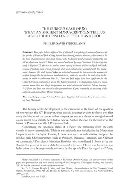 The Curious Case of P72: What an Ancient Manuscript Can Tell Us About the Epistles of Peter and Jude