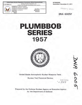 Plumbbob Series, 1957, United States