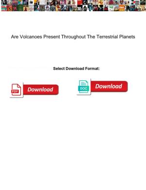 Are Volcanoes Present Throughout the Terrestrial Planets