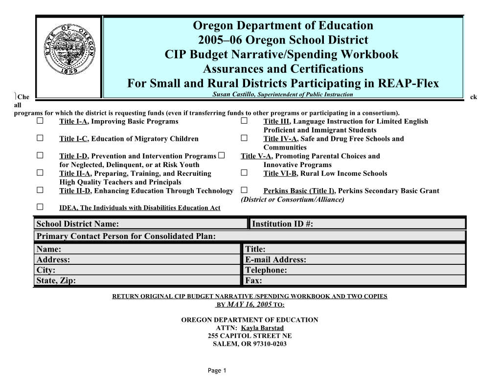 Oregon Department of Education s2