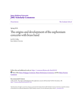 The Origins and Development of the Euphonium Concerto with Brass Band Joel M