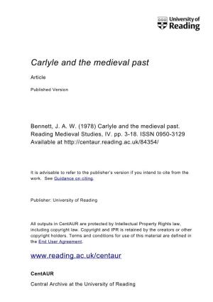 Carlyle and the Medieval Past