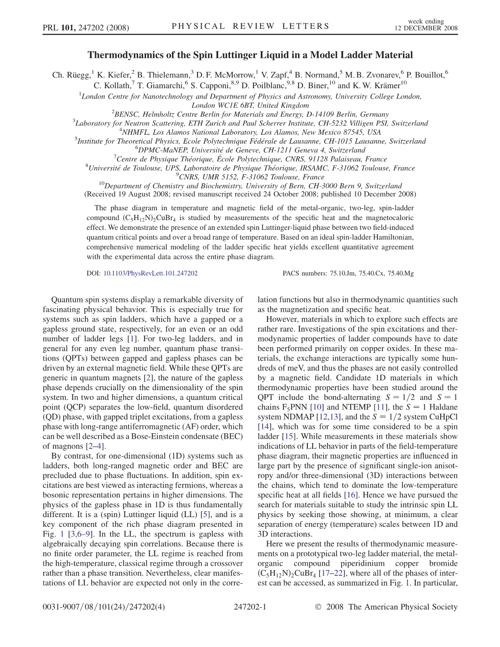 Thermodynamics of the Spin Luttinger Liquid in a Model Ladder Material