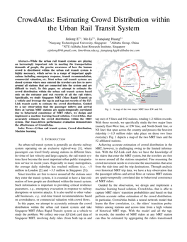 Estimating Crowd Distribution Within the Urban Rail Transit System