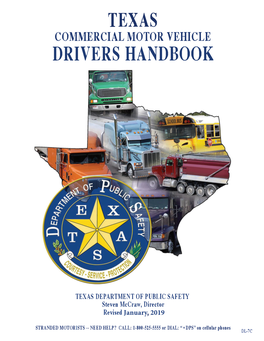 Texas Commercial Motor Vehicle Driver Handbook