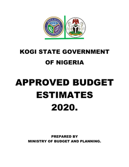 Approved Budget Estimates 2020