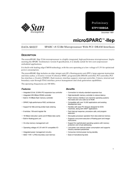 Microsparc™-Iiep