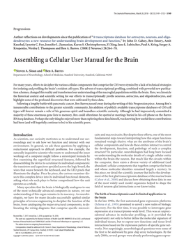 Assembling a Cellular User Manual for the Brain