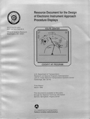 Of Electronic Instrument Approach Procedure Displays