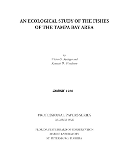 An Ecological Study of the Fishes of the Tampa Bay Area