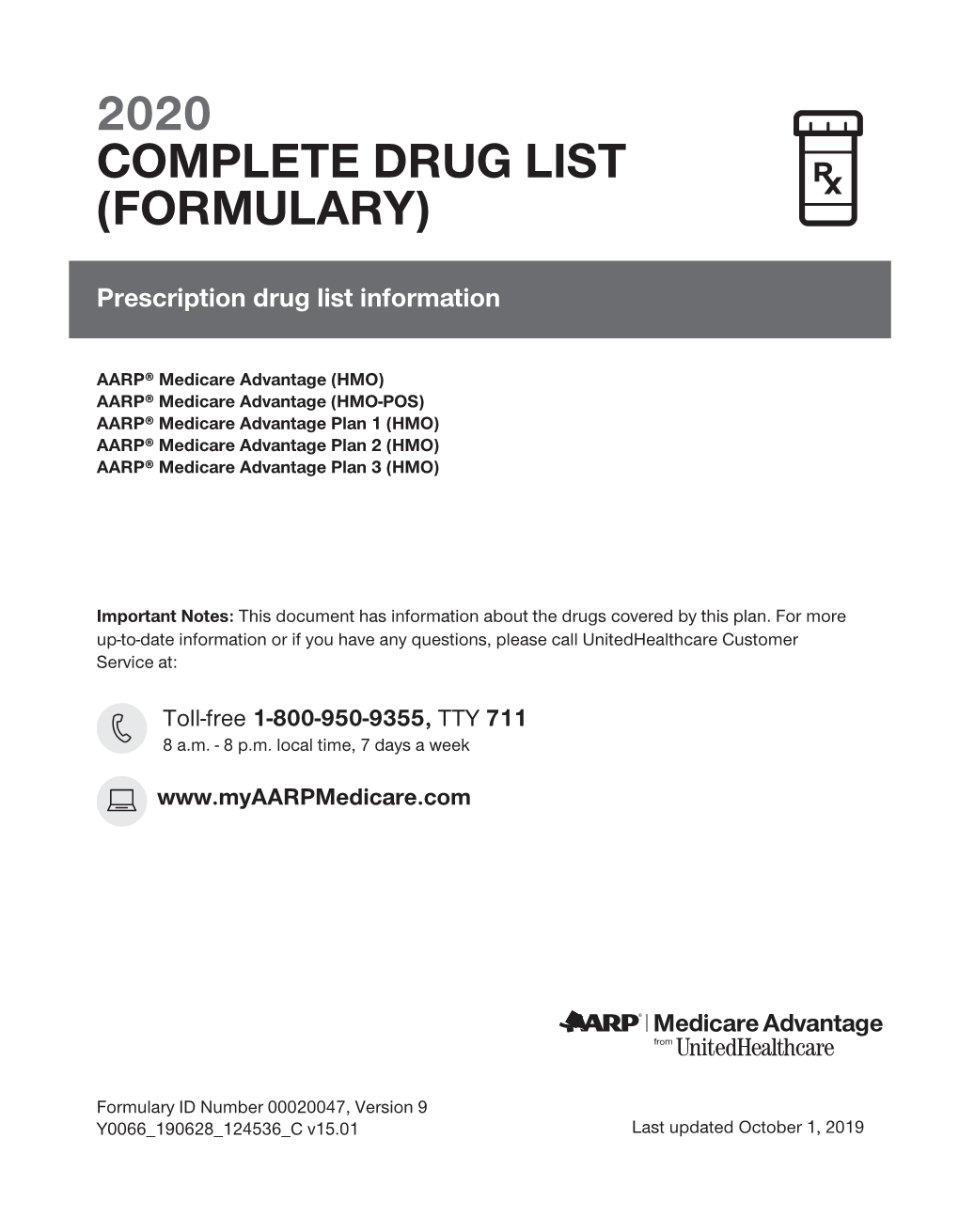 2020 Complete Drug List (Formulary)