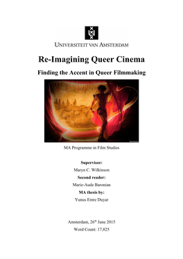 Re-Imagining Queer Cinema Finding the Accent in Queer Filmmaking