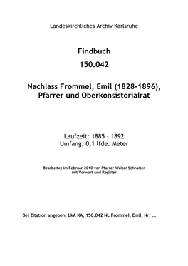 150.042 Frommel, D. Emil