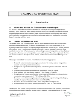 Current Regional Transportation Plan