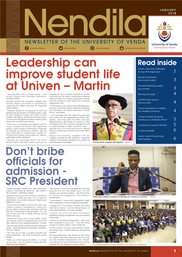Leadership Can Improve Student Life at Univen – Martin