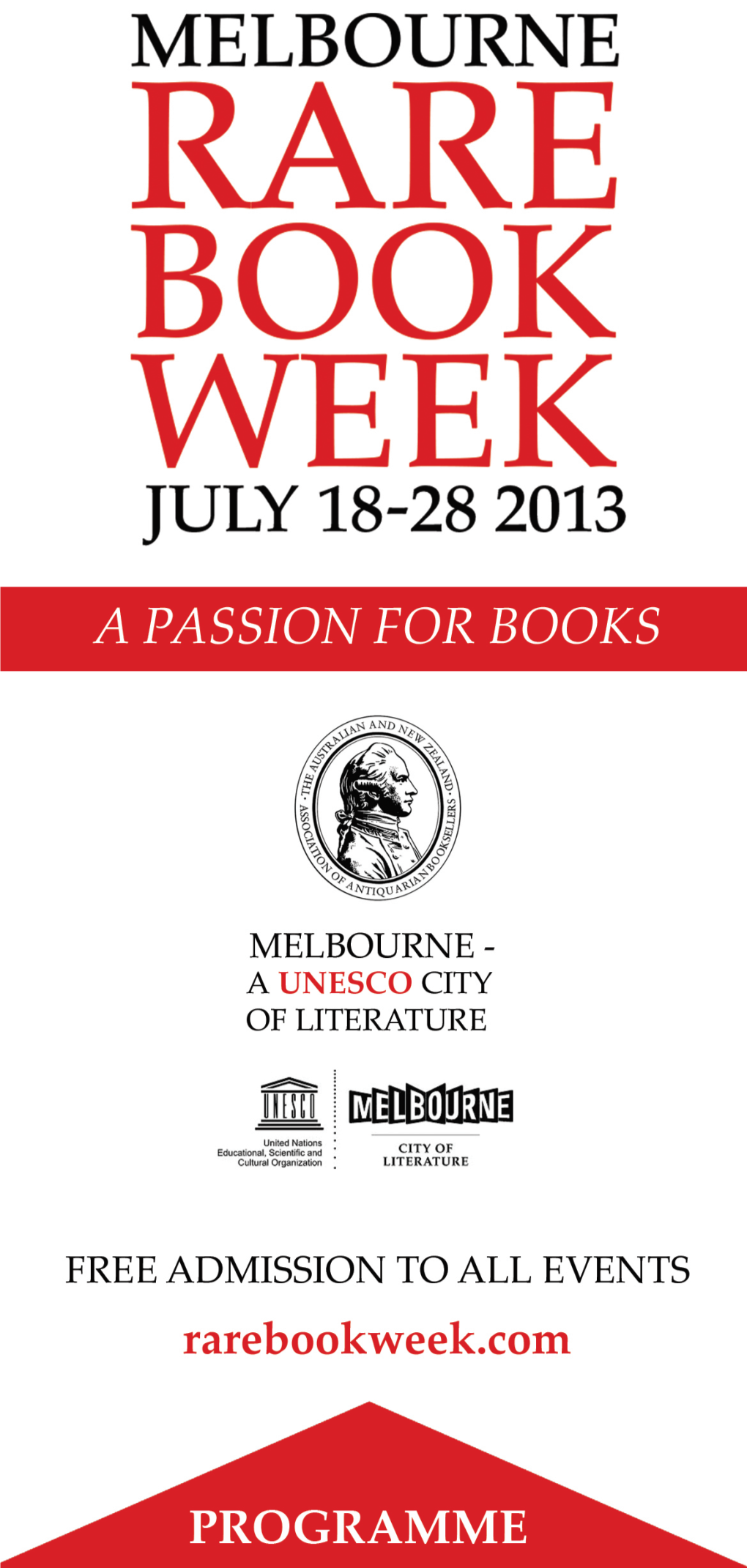 Melbourne Rare Book Week Programme