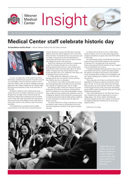 Medical Center Staff Celebrate Historic Day