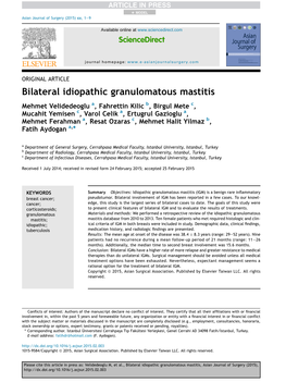 Bilateral Idiopathic Granulomatous Mastitis