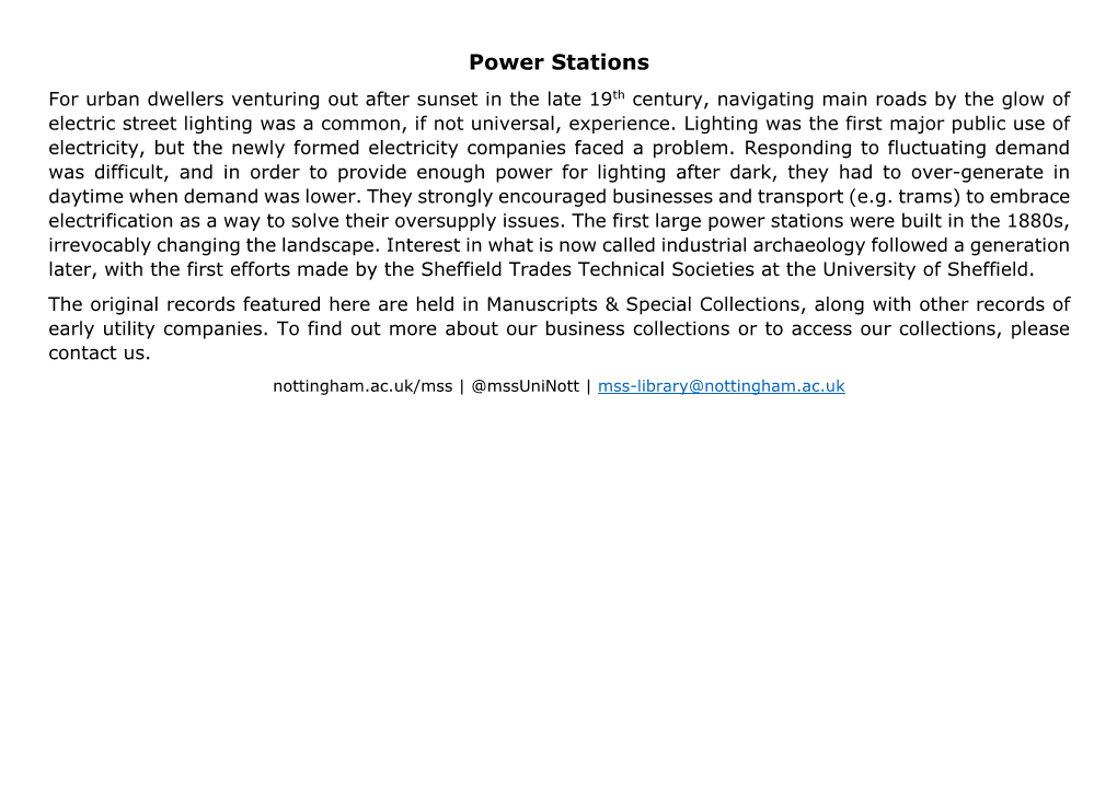 Power Stations