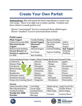 Create Your Own Parfait