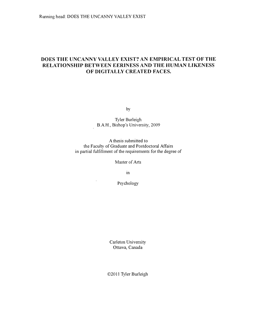 Does the Uncanny Valley Exist? an Empirical Test of the Relationship ...