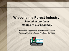 A Vision for Forest Products Extension in Wisconsin