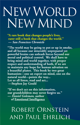 New World New Mind Robert Ornstein & Paul Ehrlich Malor