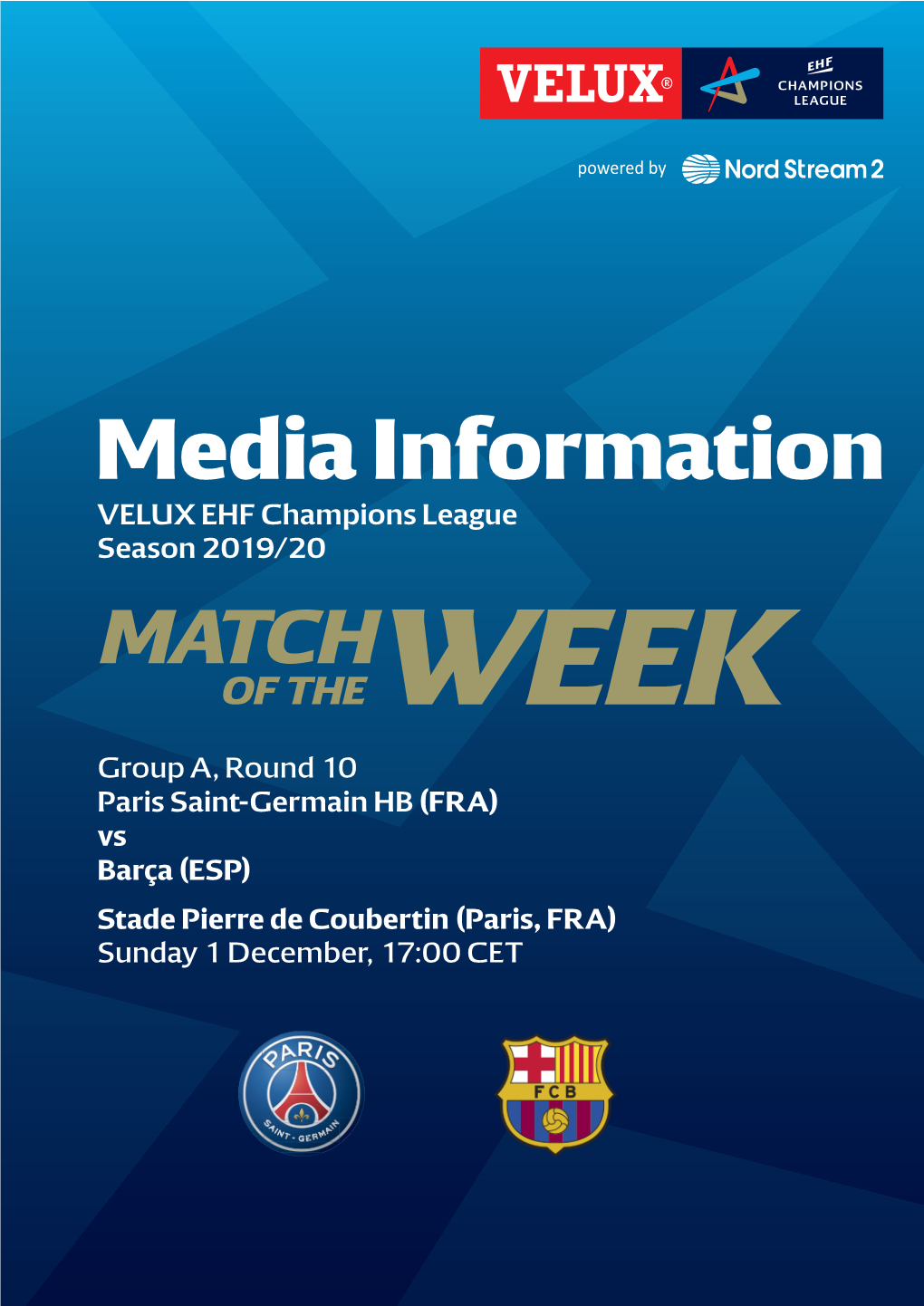 Media Information VELUX EHF Champions League Season 2019/20