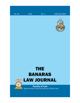 The Banaras Law Journal