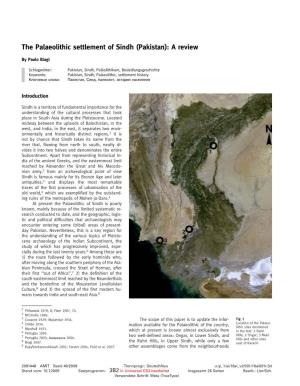 The Palaeolithic Settlement of Sindh (Pakistan): a Review