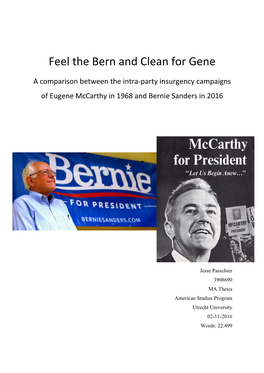 Feel the Bern and Clean for Gene