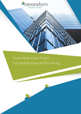 Lease Abstraction Project Successfully Executed for Kering