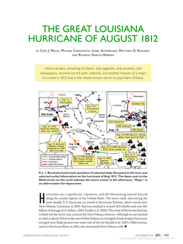 The Great Louisiana Hurricane of August 1812