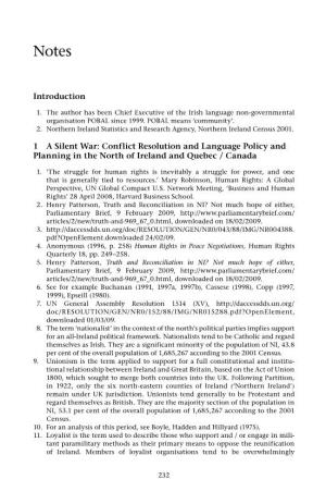 Conflict Resolution and Language Policy and Planning in the North of Ireland and Quebec / Canada