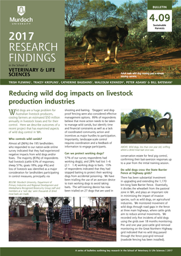 Reducing Wild Dog Impacts on Livestock Production Industries 4.09
