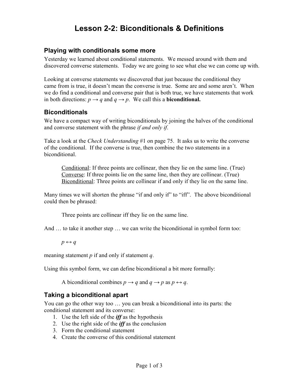 Lesson 1-1: Inductive Reasoning & Patterns s1