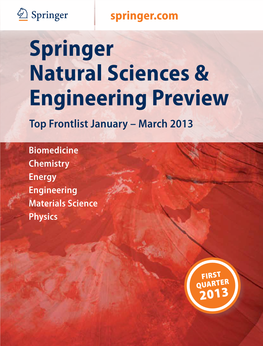 Springer Natural Sciences & Engineering Preview