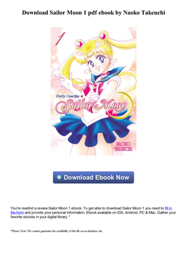 Download Sailor Moon 1 Pdf Ebook by Naoko Takeuchi