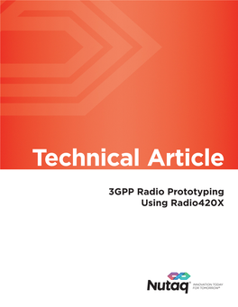 3GPP Radio Prototyping Using Radio420x