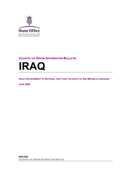 Country of Origin Information Bulletin Iraq