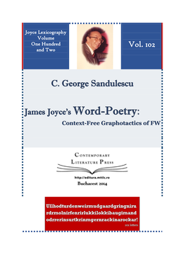 C. George Sandulescu James Joyce's Word-Poetry