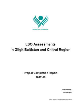 LSO Assessments in Gilgit Baltistan and Chitral Region